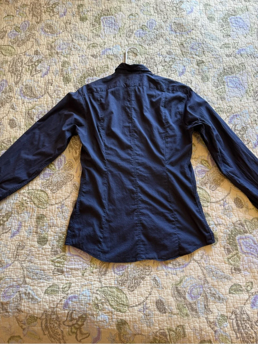 Dries Van Noten navy blue button up shirt - Picture 6 of 11